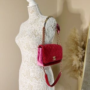 100% Authentic Chanel Velvet Bag